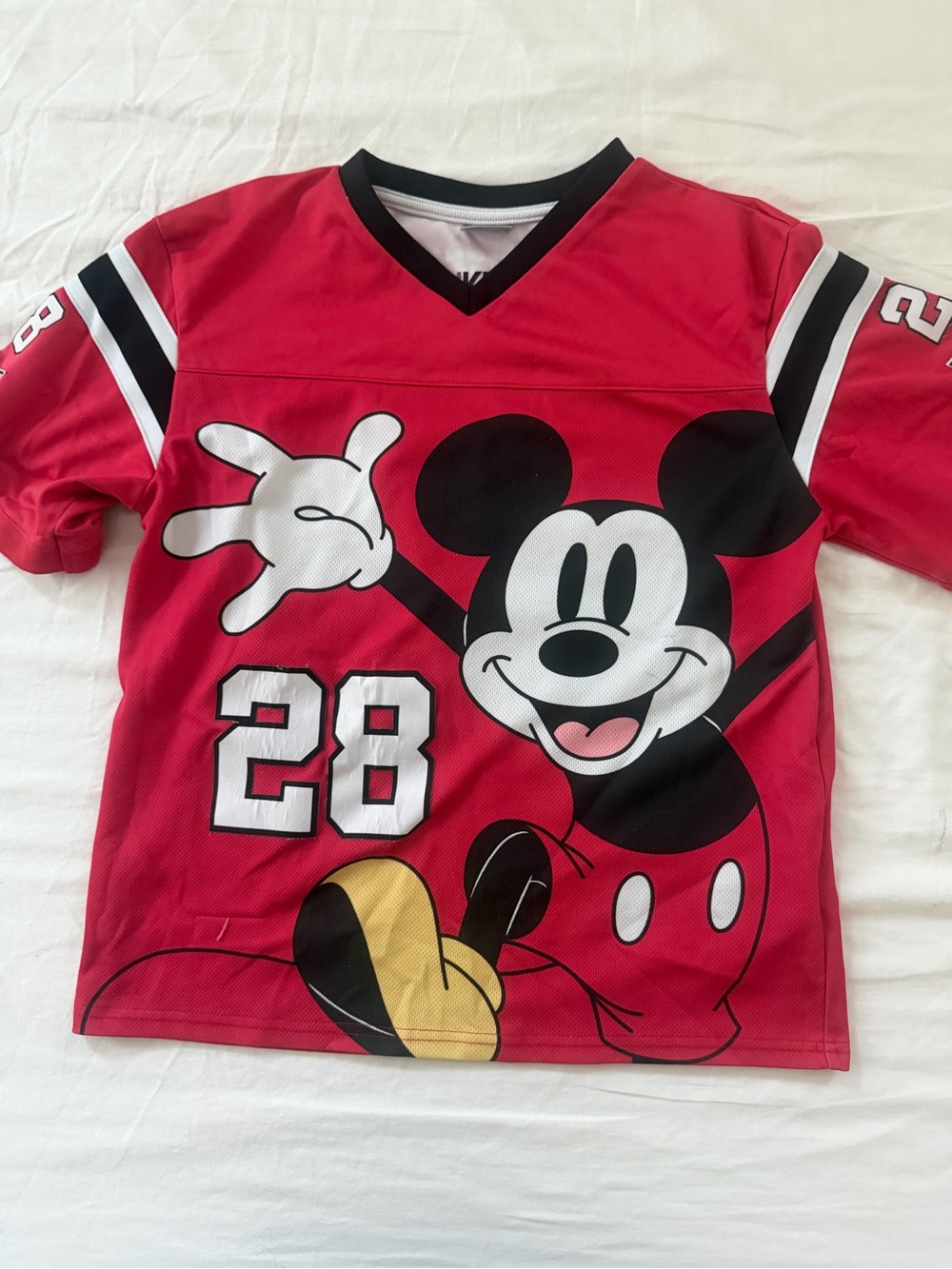 Kids Red Mickey Mouse Graphic Jersey Top size 9-10